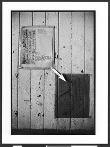 Note written by Japanese POW, released and returning to Japan, November 7, 1945, Angel Island, Detention Center, San Francisco Bay, San Francisco, California, 2003