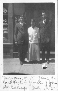 Mr. and Mrs. C. K. Yim in front of their Korean Renovatory