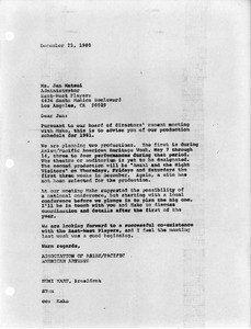 Association of Asian/Pacific American Artists. correspondence, 1980-84