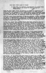 What March First Means to Koreans, by Soon Hyun, the original representative of thirty three Korean leaders who signed the Declaration of Independence