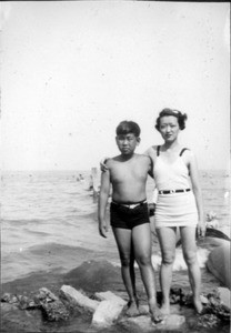 Richard Hahn and Helen Hur at beach