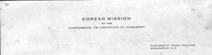 Korean Mission to the Conference on Limitation of Armament