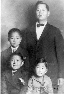 Kyeng Bo Kim and his three eldest sons