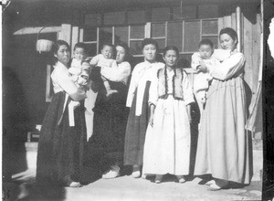 five women and three infants