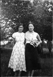 Mary Sohn and another woman in park