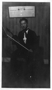 Louis Hahn, with violin