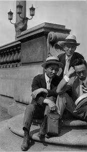 Henry Chung and three friends in Lincoln Park, Chicago