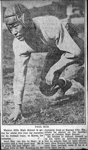 Walnut Hills High article/photo of Paul Hur, football player