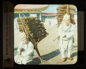 Caption: Korean charcoal carriers