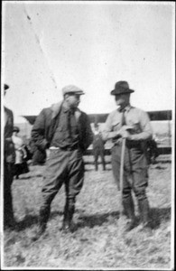 Men on airfield, Redwood City