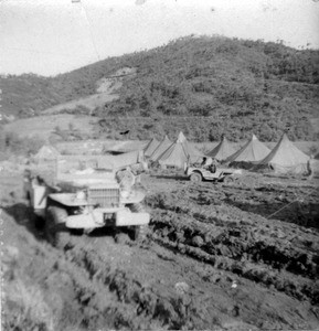 Driving jeeps through the mud of Korea