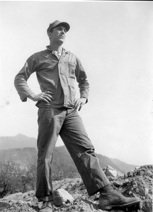 Martin Bolhower standing on a rocky hill in Korea