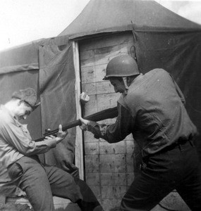 Martin Bolhower practicing with bayonet