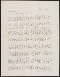 V.W. Peters, letter, 1939.1.9, Kimhwa, Korea, to Father, Rosemead, California, USA