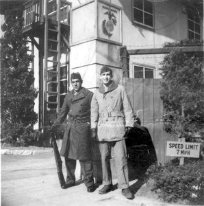 Martin J. Bolhower posing with guard