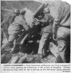 "Marine Cannoneers" (AP wire photo)