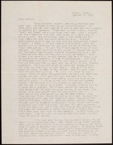 V.W. Peters, letter, 1939.2.6, Kimhwa, Korea, to Father, Rosemead, California, USA