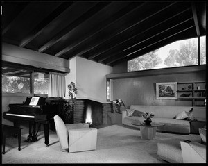 Interior view of the Druckman House, Los Angeles, 1941