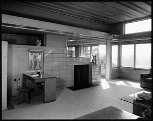 Interior view of the Sachs Apartment House(Manola Court), Los Angeles, 1926-1928