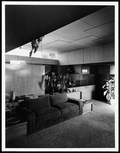 Interior view of the Falk Apartments, Los Angeles, 1939-1940