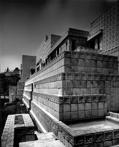 Exterior view of the Ennis-Brown House, Los Angeles, 1923-1924