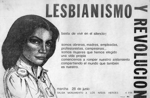 Broadside "Lesbianismo y revolucion"