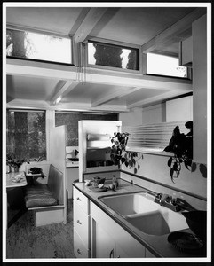 Interior view of the Erlik House, Los Angeles, 1950