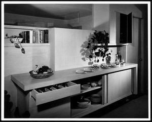 Interior view of the Erlik House, Los Angeles, 1950