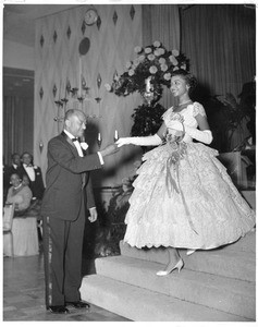 Warner R. Wright introducing his daughter, Brenda, at Cotillion