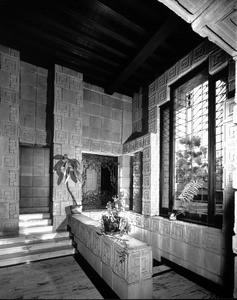 Interior view of the Ennis-Brown House, Los Angeles, 1923-1924