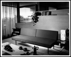 Interior view of the Erlik House, Los Angeles, 1950