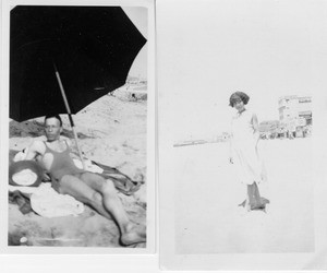 Photographs of Edwin Jefferson and Mattie Pearl Hawkins at Venice Beach