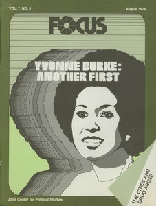 Cover of Focus, featuring Yvonne Burke, 1979