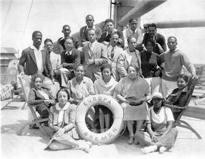 Mission to Moscow, aboard the Europa, 1932. A group of African-American film makers on board a ship to the U.S.S.R