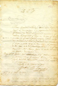 Petition of Juan Bautista Leandry for grant of dwelling parcel, 1836