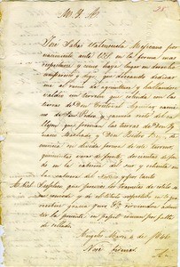 Petition of Jose Sabas Valensuela for agricultural land, 1846