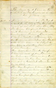 Ordinance creating city Fire Department, 1871