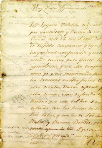 Petition of Jose Epifanio Villalobo for agricultural land, 1846