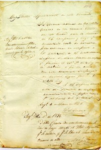 Petition for naturalization papers, 1836