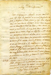 Petition of Juan Nepomuseno Albarado to erect a fence, 1836