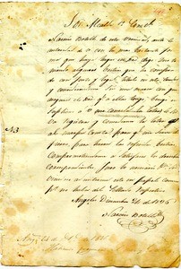 Petition of Narciso Botello for registration of his cattle brand, 1836