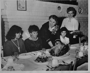 Thanksgiving dinner at Sunshine Mission, Los Angeles, 1955