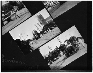 Pasadena Rose Parade taken with a 1908 Brownie camera, 1957