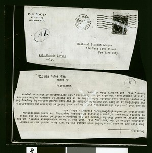 Letter, Young Communist League, to National Student League, Dec. 1933