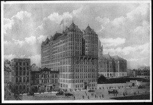 A corner view of the Hall of Records, ca. 1910