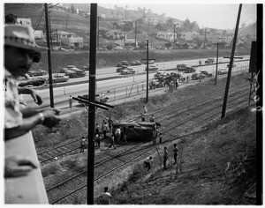 Auto wreck...Ramona Blvd. and Herbert Ave., 1951