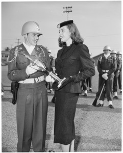 Trophy award to cadet, 1953