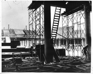 Los Angeles Memorial Sports Arena under construction, 1958