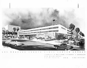 Los Angeles County Civic Center garage, 1957