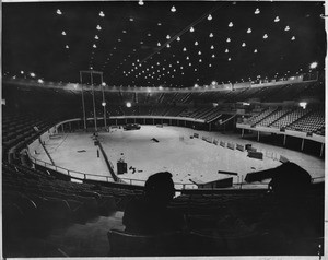 Lights on for the first time in Los Angeles Memorial Sports Arena, 1959